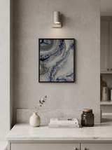 Abstract Blue Gray Painting Contemporary Wall Art Original Canvas Textured Depth Details Moody Atmospheric Design Modern Home Style Neutral Tone Palette Living Room Bedroom Office Space Interior Design Statement Piece Gallery Quality