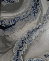 Textured Abstract Art Blue Gray Contemporary Painting Modern Canvas Wall Design Moody Atmospheric Statement Piece Gallery Quality Original Artwork Neutral Palette Interior Home Style Living Room Bedroom Office Space Minimalist Contemporary